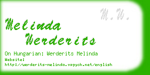 melinda werderits business card